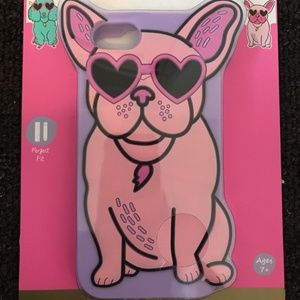 I phone 7 Pink dog phone case New
